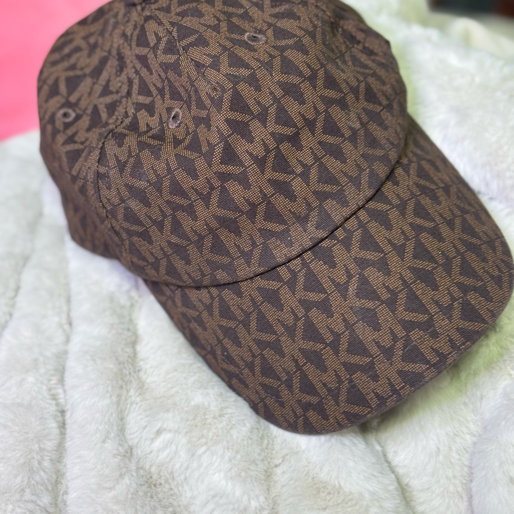 Michael Kors Brown Monogram Baseball Cap